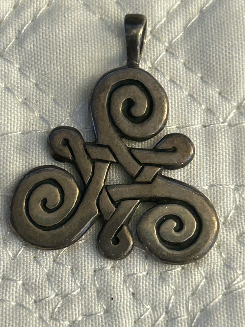 Sterling Celtic Triskelion Spiral Pendant